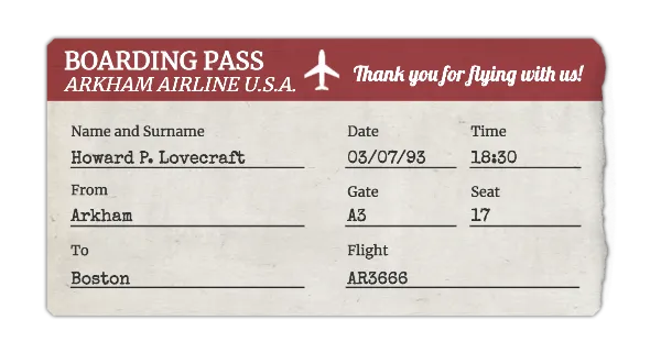 Cut airline ticket 1 handout template
