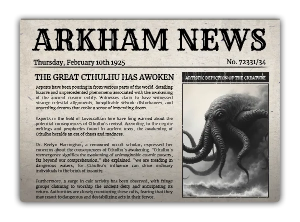 Newspaper Front Page handout template