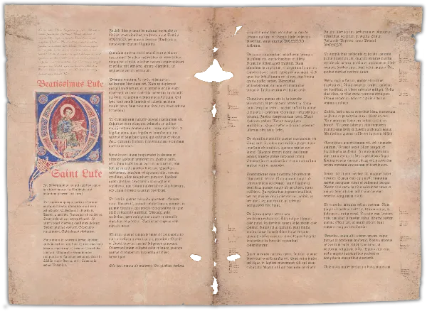 Saint Luke Manuscript handout template