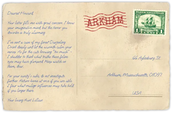 Old Dirty Postcard handout template