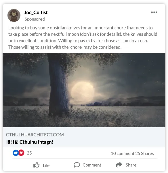Social Media Post handout template