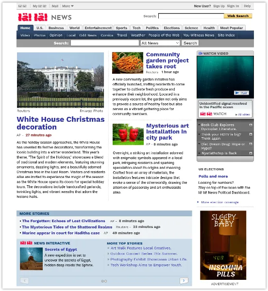 Online News 1 handout template