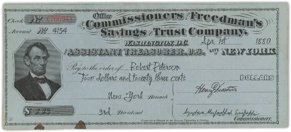 Old Bank Check 3 handout template
