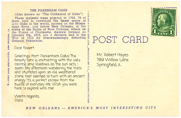 Packenham Oaks Postcard handout template