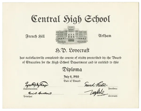 High School Diploma handout template