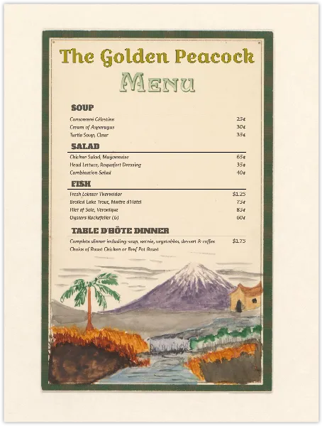 Restaurant Menu handout template