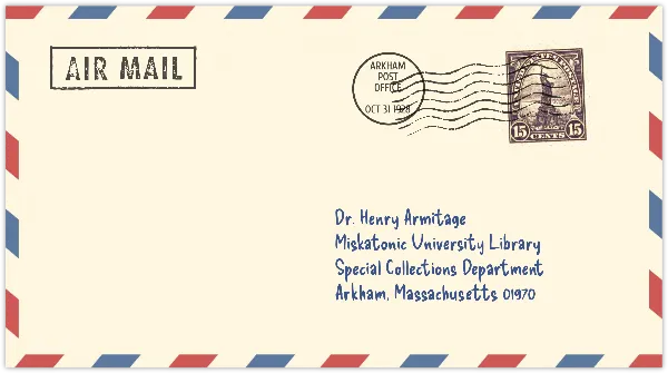 Airmail Envelope Back handout template