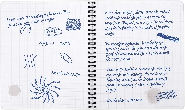 Gridded Notebook handout template