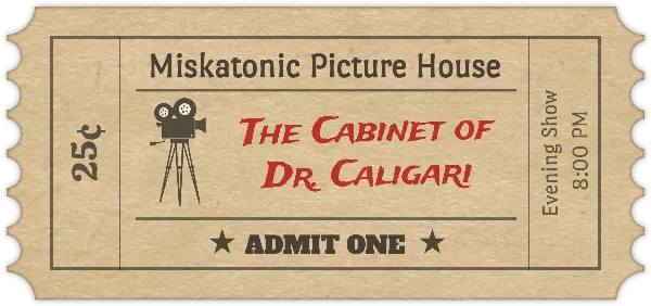 Cinema Ticket handout template