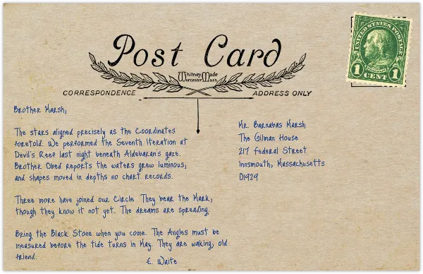 Old Postcard handout template