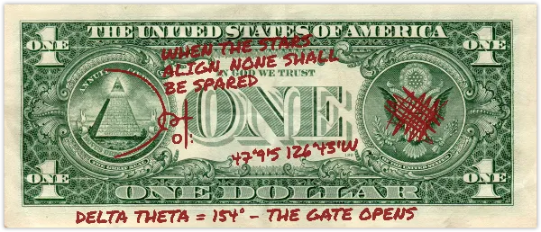 One Dollar Bill - Back handout template