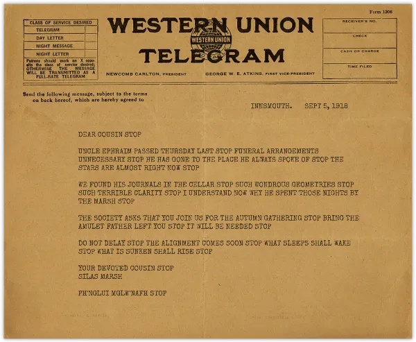 Western Union Telegram 2 handout template