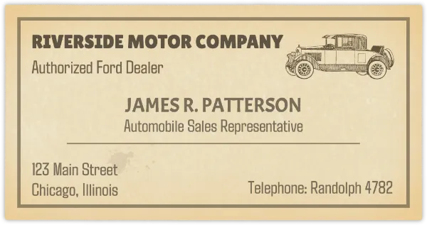 Business Card 2 handout template