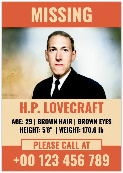 Missing Person Poster handout template