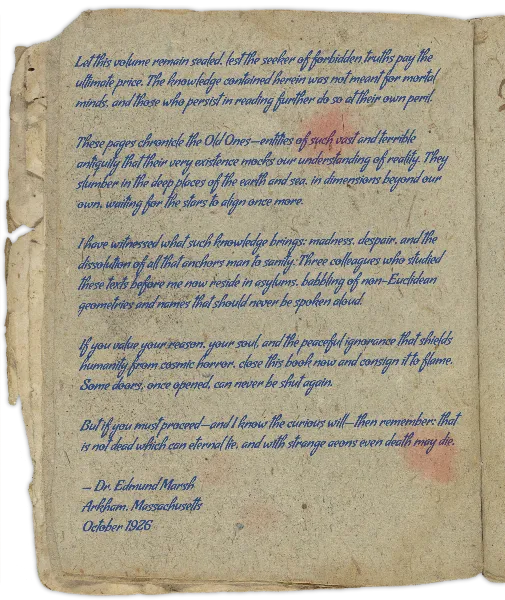 Old Torn Book handout template
