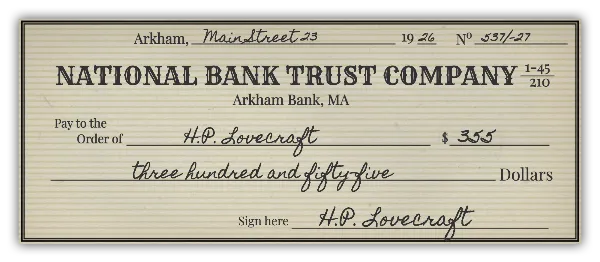 Old Bank Check 2 handout template