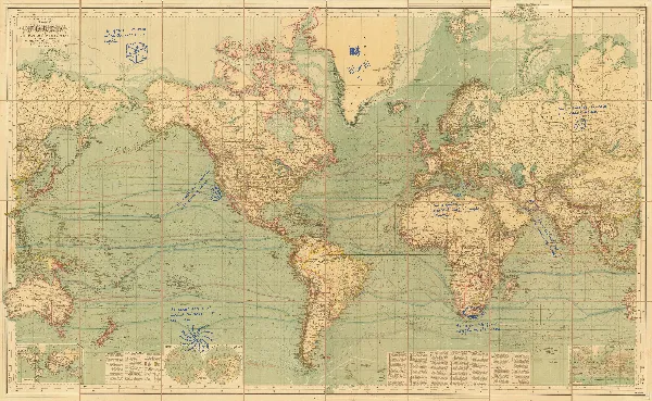 World Map handout template