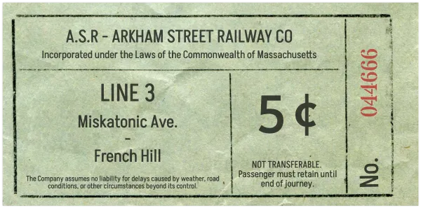 Tram Ticket handout template