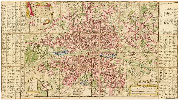 1772 Map of Paris handout template