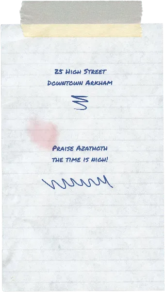 Taped Note handout template