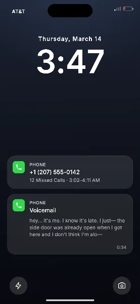 Lockscreen Voicemail handout template
