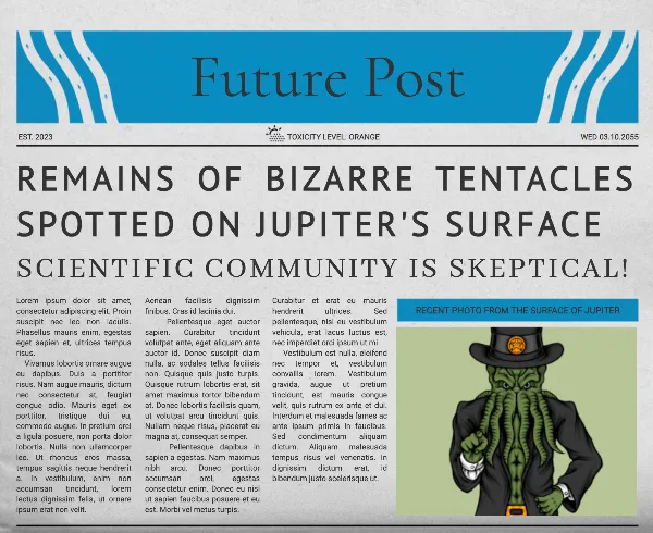 Futuristic Newspaper handout template