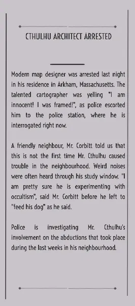 Short newspaper article handout template