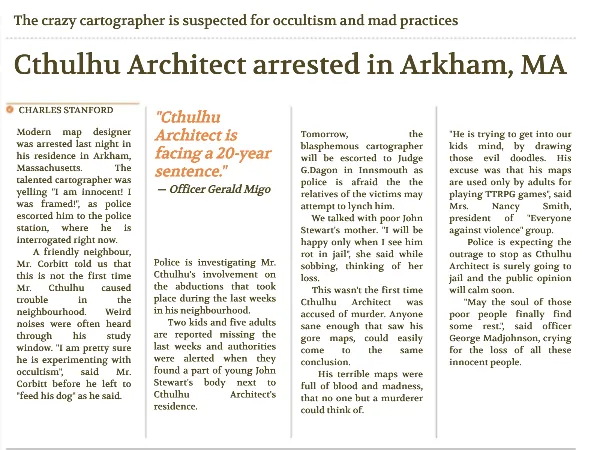 Old newspaper handout template