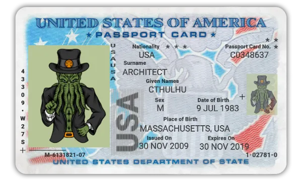 US Passport Card handout template