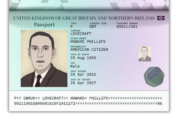 UK Passport handout template
